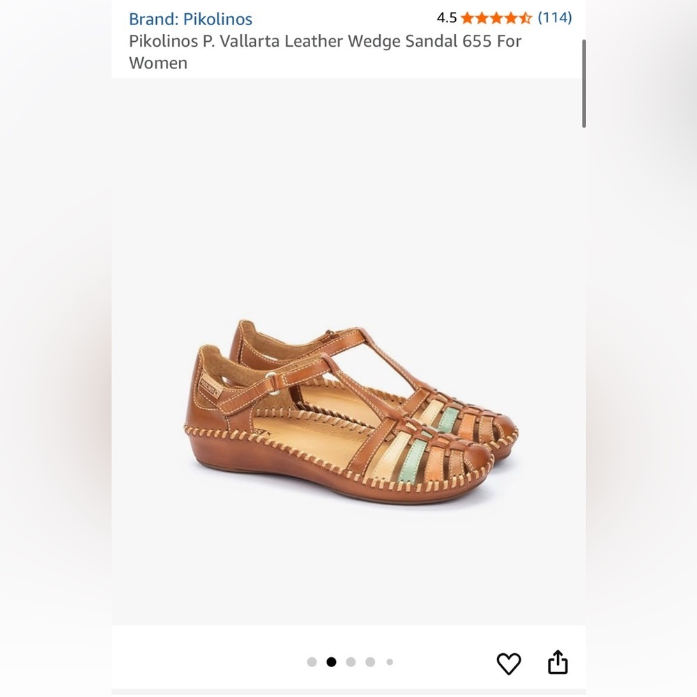 PIKOLINOS Women's T-Strap Leather Sandals - Brown and Green Size 40(US 9.5)